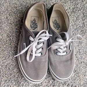 Grey Vans authentic sneakers. Lightly used. Size 6.5.